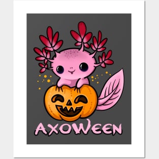 Axolotl Halloween Posters and Art